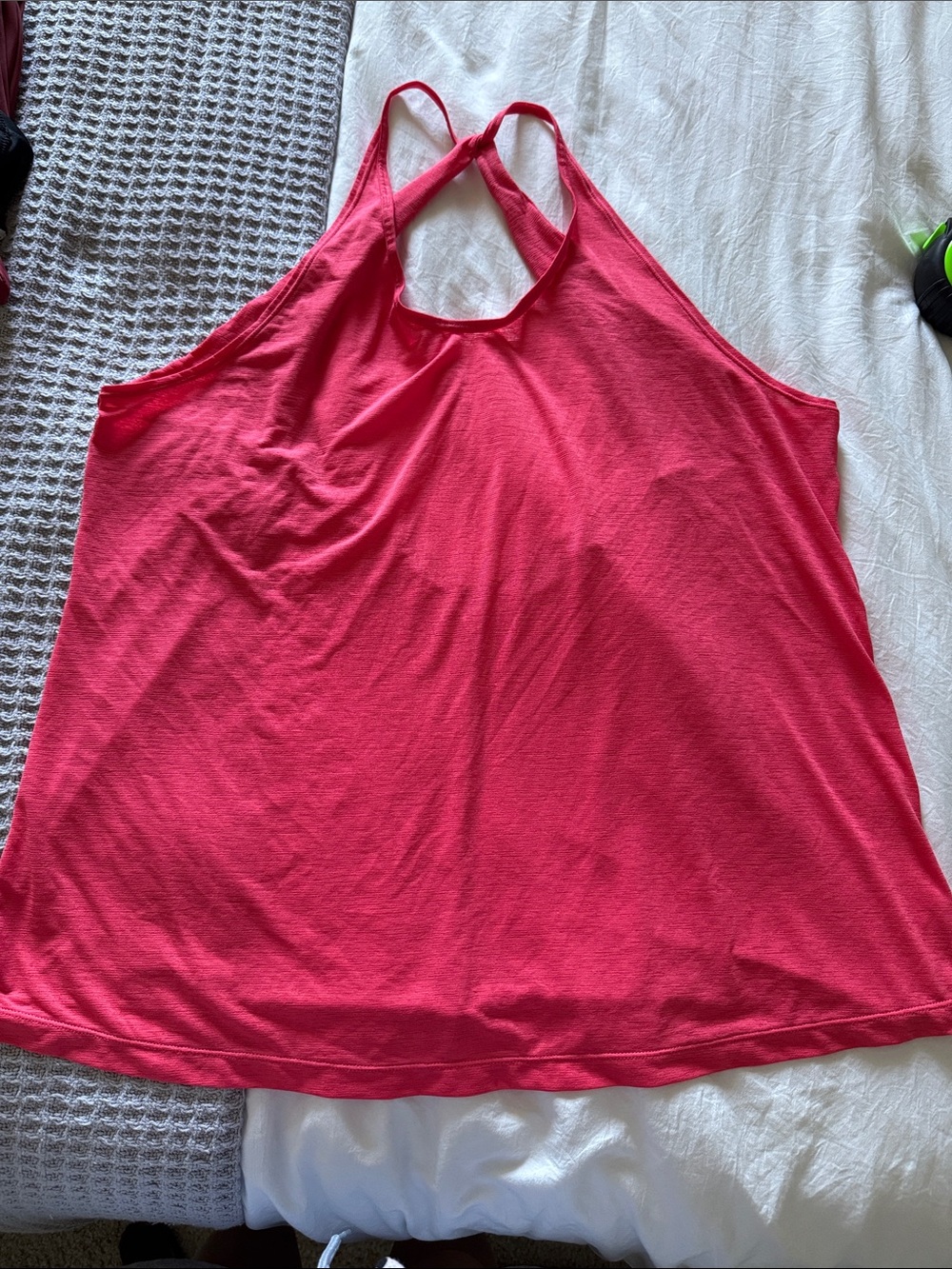 Zella Coral Pink Twist-Back Racerback Tank
